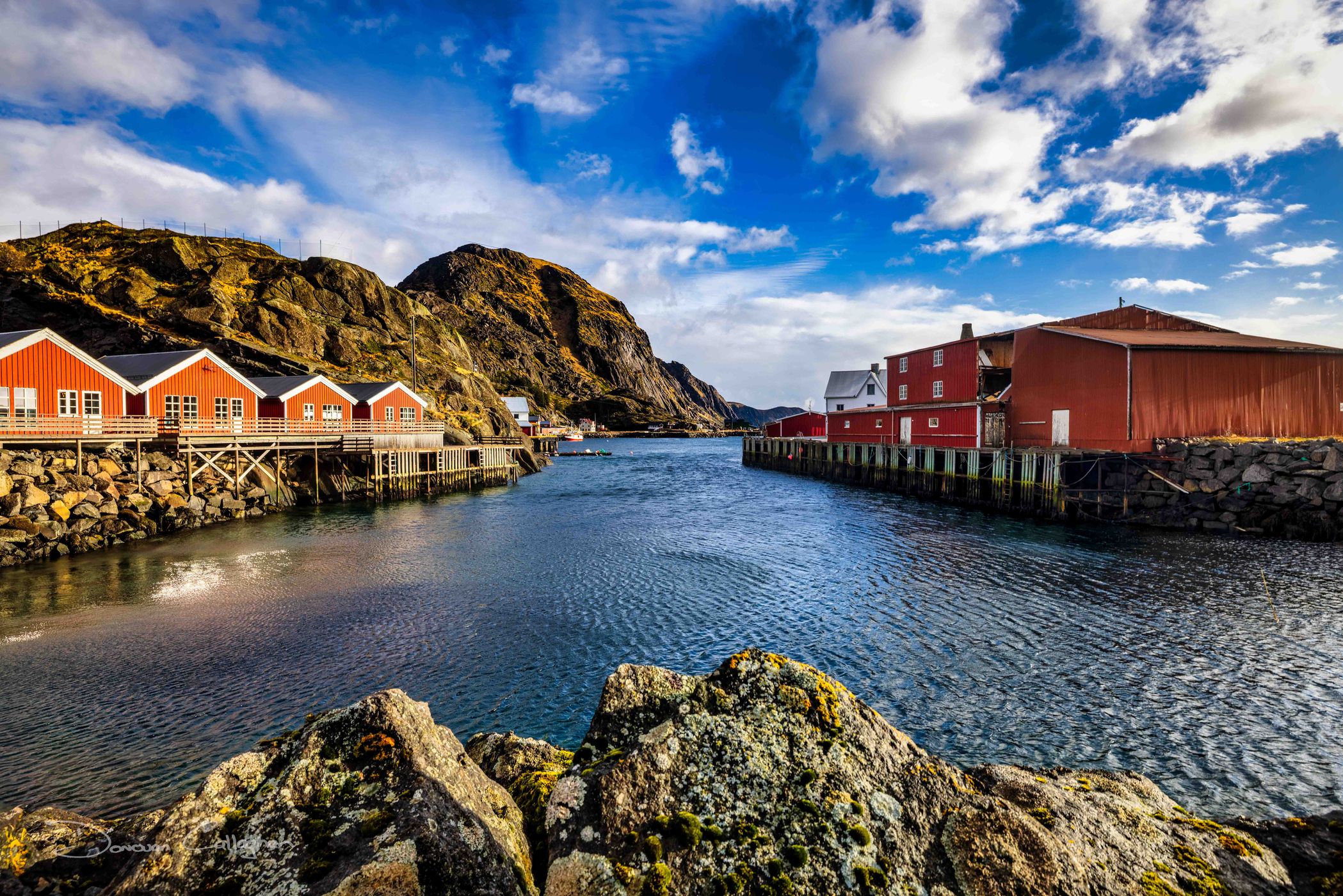 Red huts, Mortsund, Norway