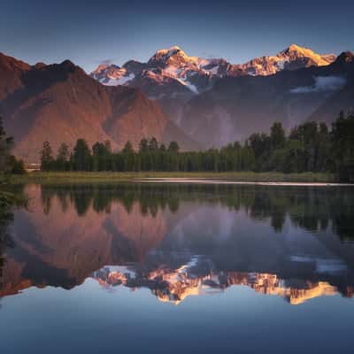 Reflection Point (Lake Matheson), New Zealand