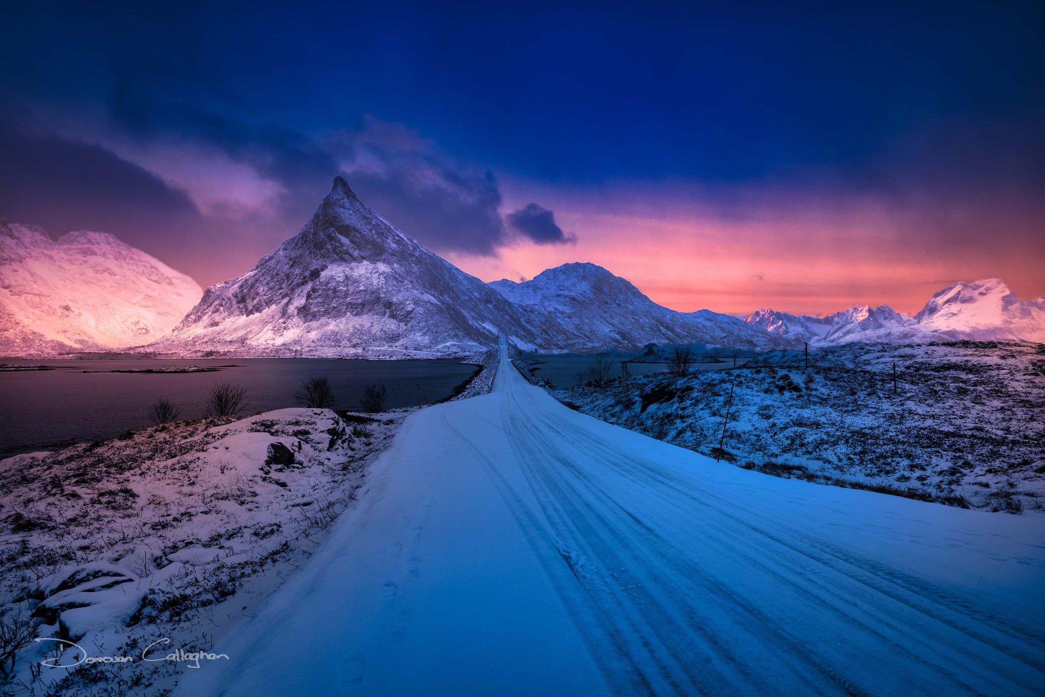 Road to Gandalf Hat, Flakstradbruene,, Norway