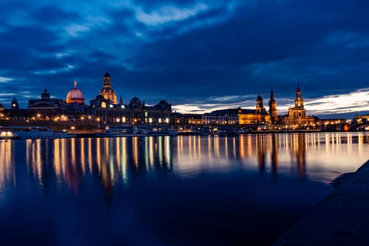 Shore of Elbe, Dresden Cityscape