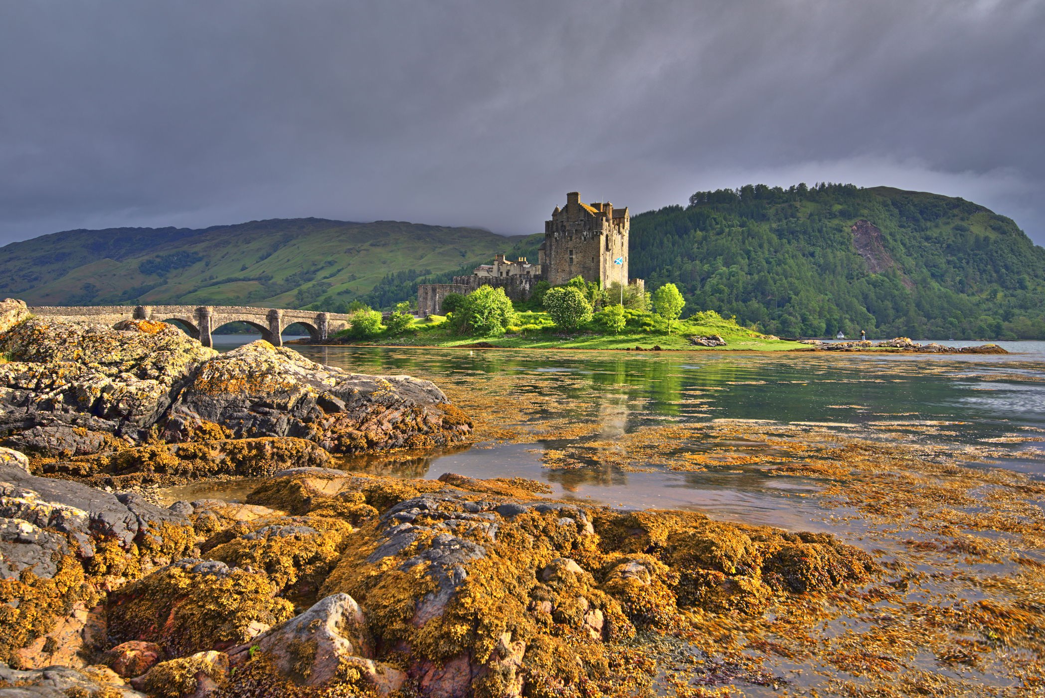 Side view II of Eilean Donan Castle, Scotland, United Kingdom