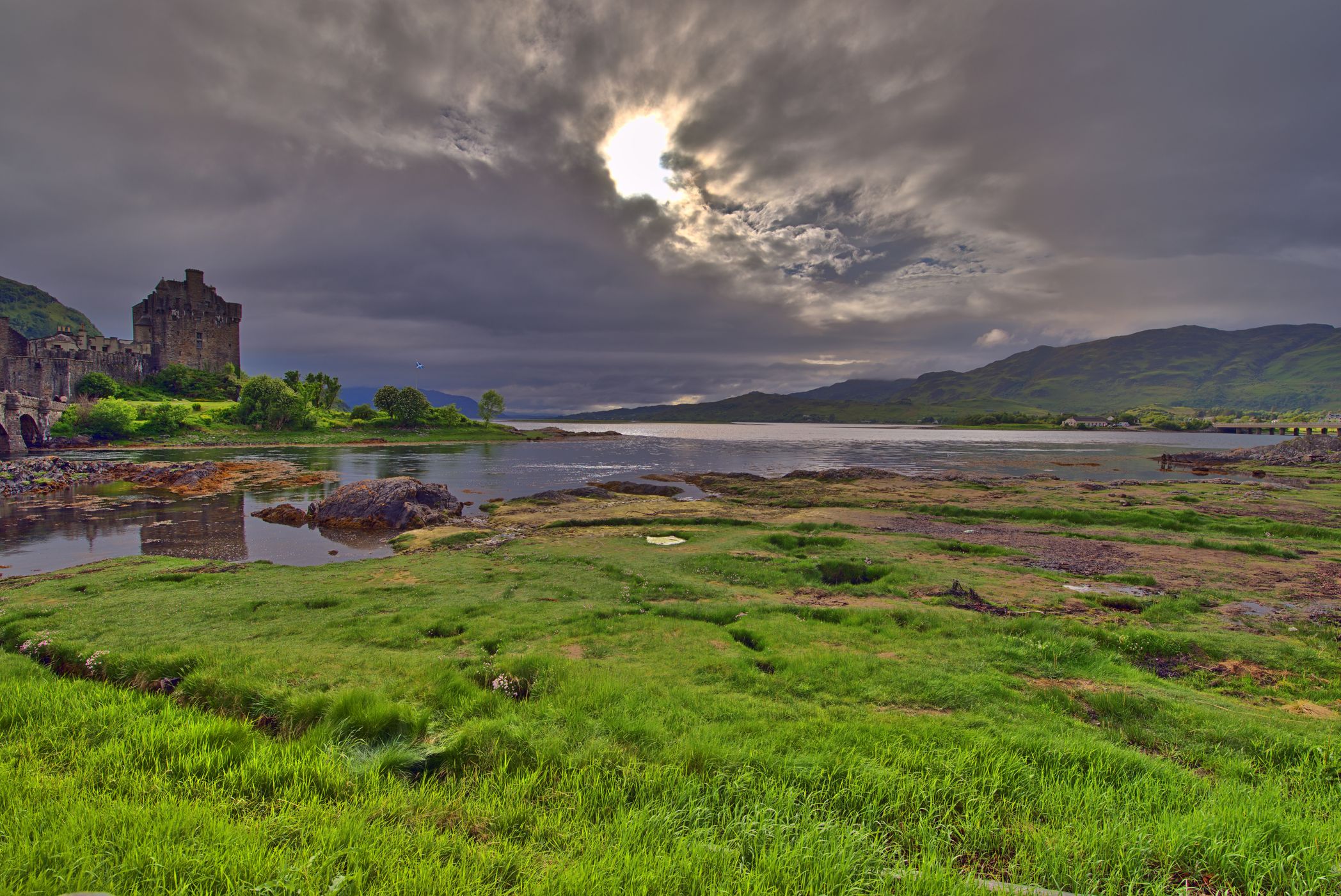 Side view II of Eilean Donan Castle, Scotland, United Kingdom