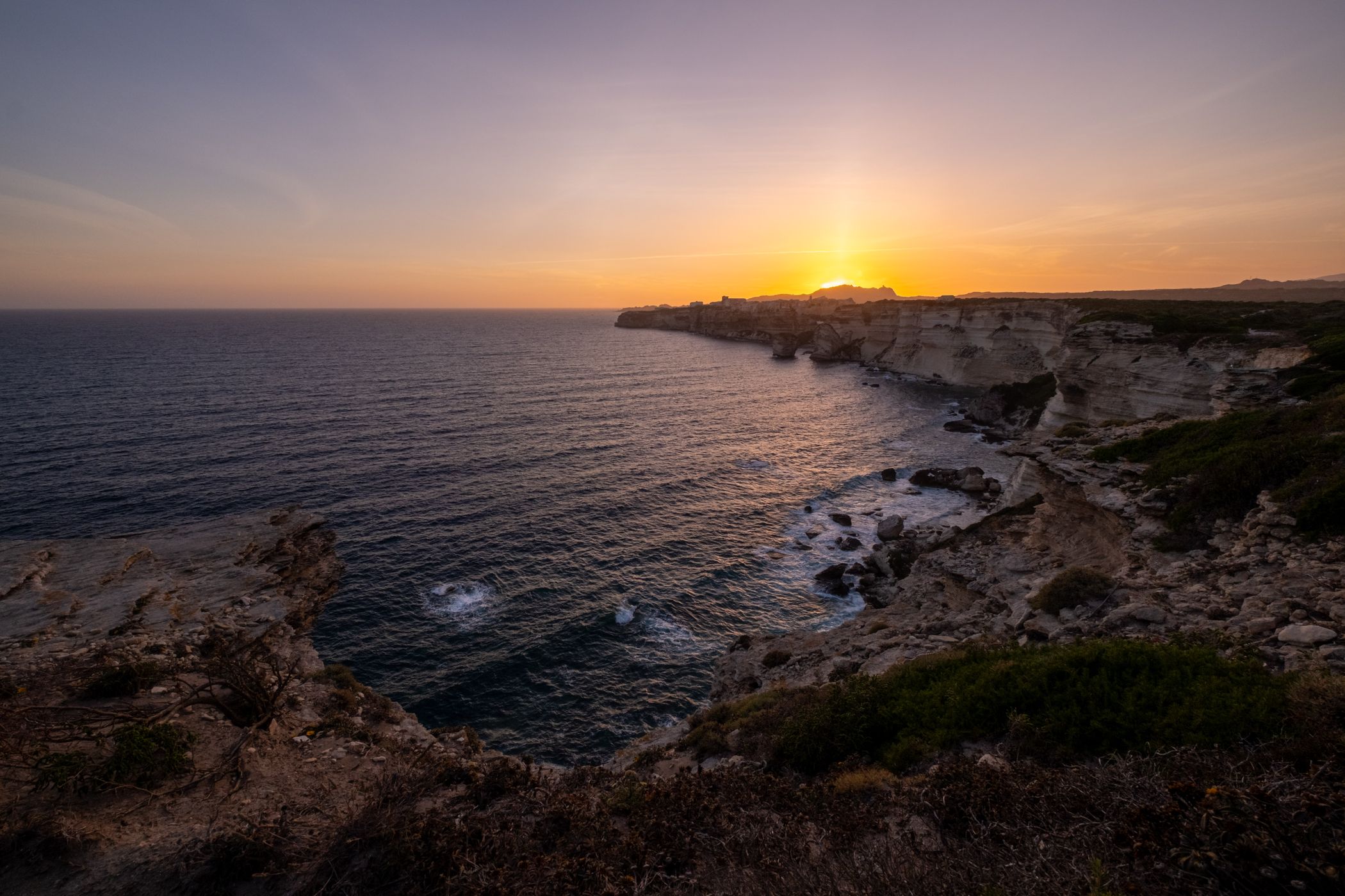The cliff of Bonifacio, France