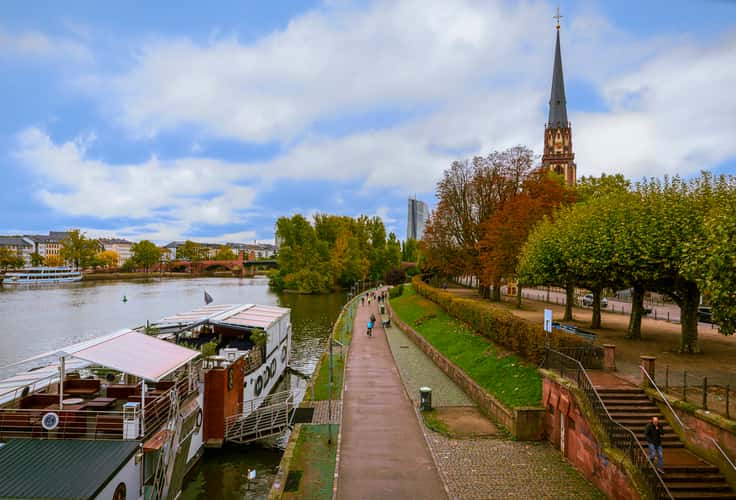 View from Old Bridge of Frankfurt
