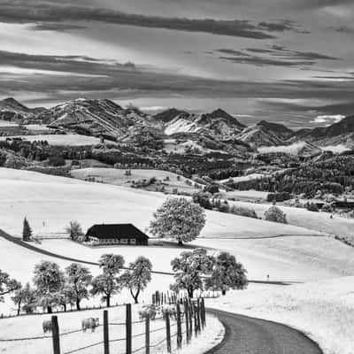 View toward Kalkalpen National Park, Austria