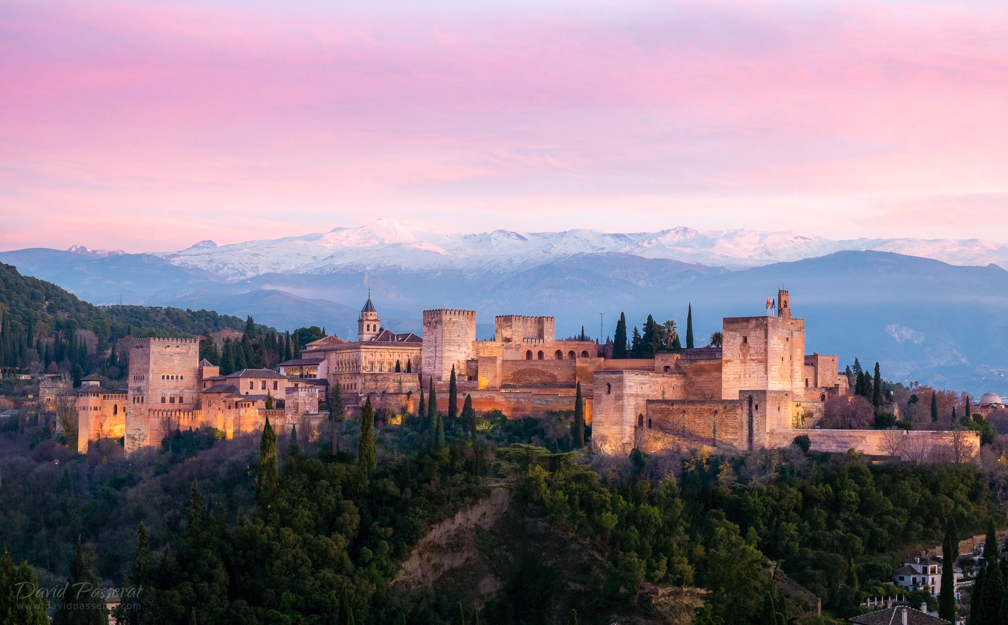 Alhambra from San Miguel Bajo church tower, Spain