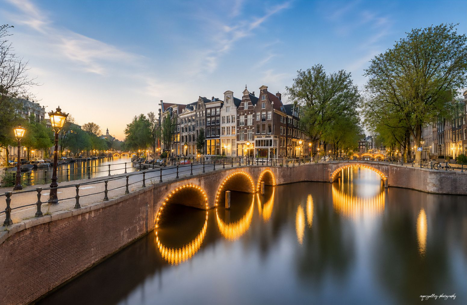 Amsterdam City Lights - Leidsegracht and Keizergracht, Netherlands