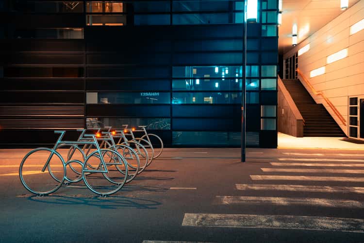 Bicycle racks, Barcode District, Oslo