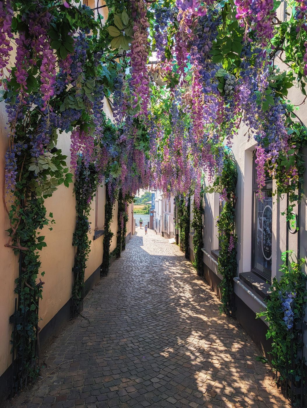 Decorated alley in Arcen, Netherlands