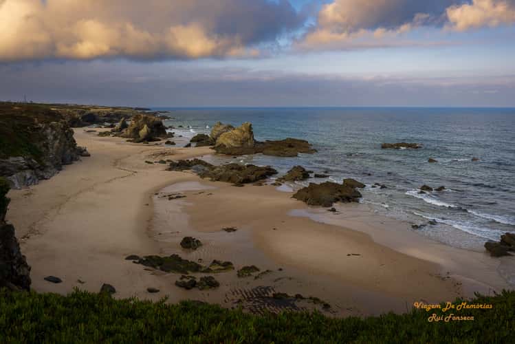 Dramatic Cliffs and Sea Stacks at Praia da Samoqueira