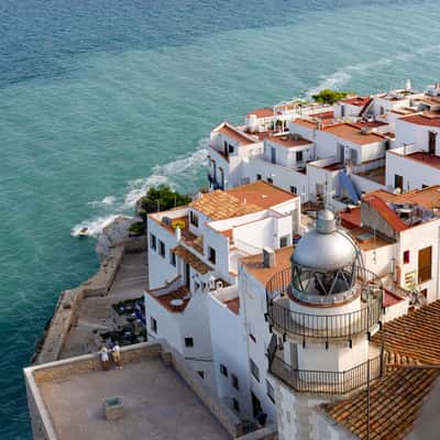 Faro de Peñíscola desde el castillo, Spain