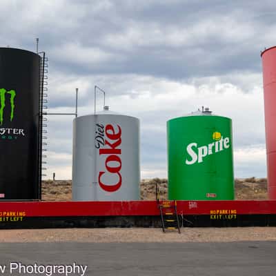 Giant Soda Cans, Salina Utah, USA