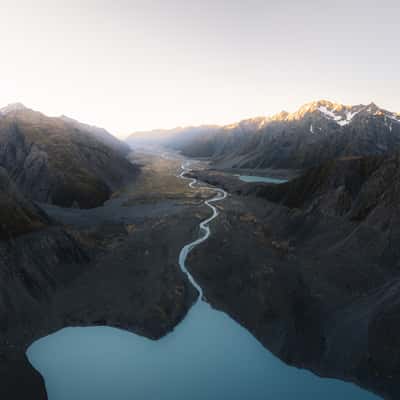 Godley Valley Glacial River, New Zealand