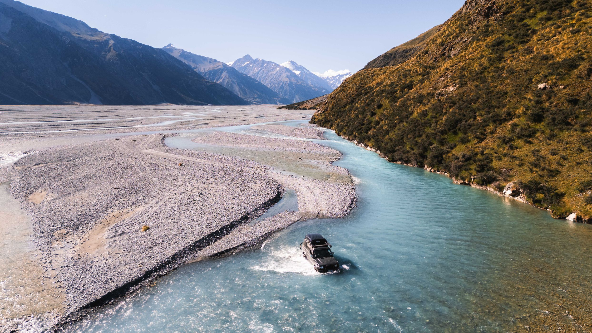 Godley Valley River Crossing, New Zealand