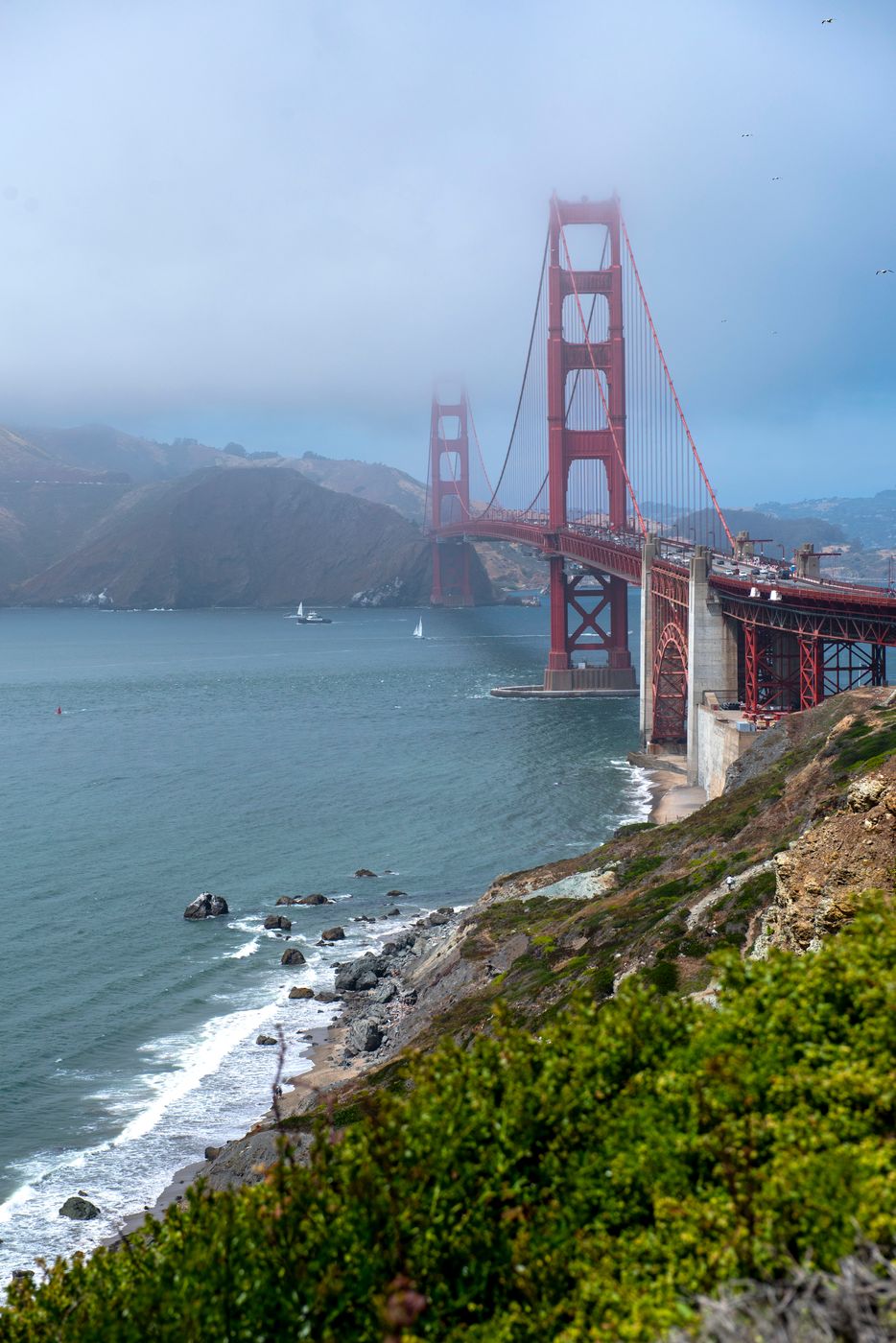 Golden Gate Bridge from near Battery Boutelle, USA