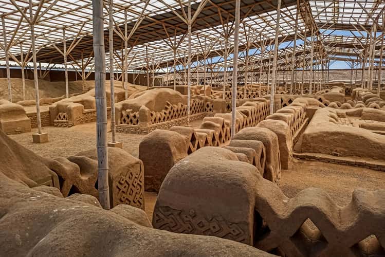 Interiors of Chan Chan Archaeological Site, Trujillo