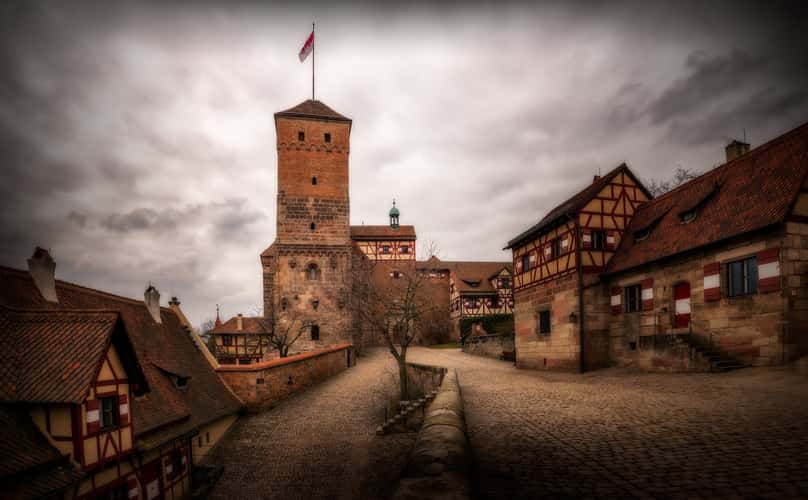 Kaiserburg Nürnberg zum Sonnenuntergang
