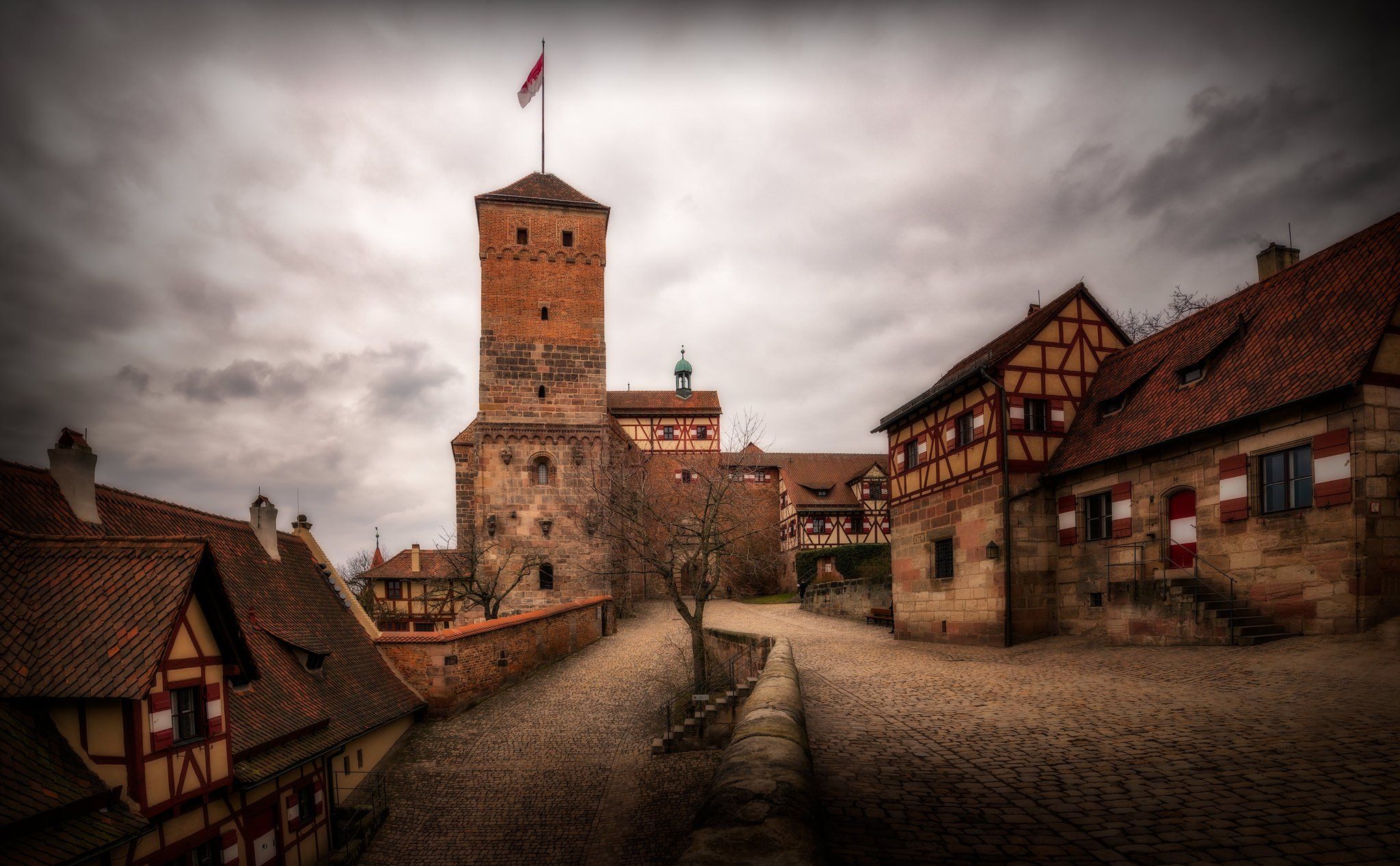 Kaiserburg Nürnberg zum Sonnenuntergang, Germany