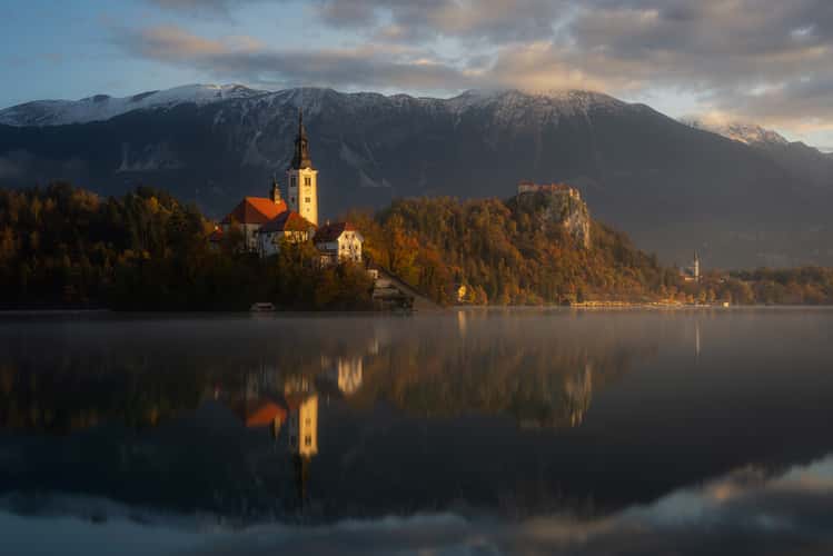 Lake Bled - Wooden Jetty - Rock covered with coins