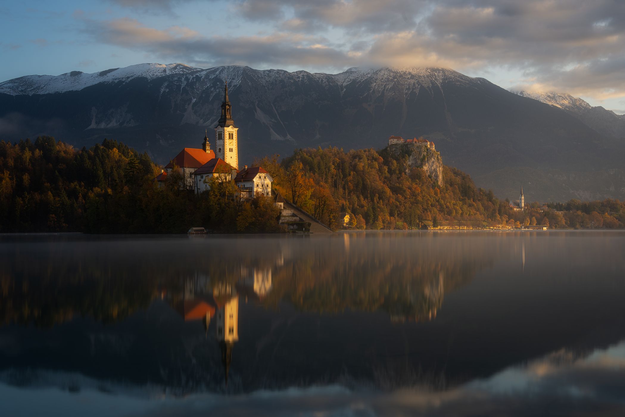 Lake Bled - Wooden Jetty - Rock covered with coins, Slovenia