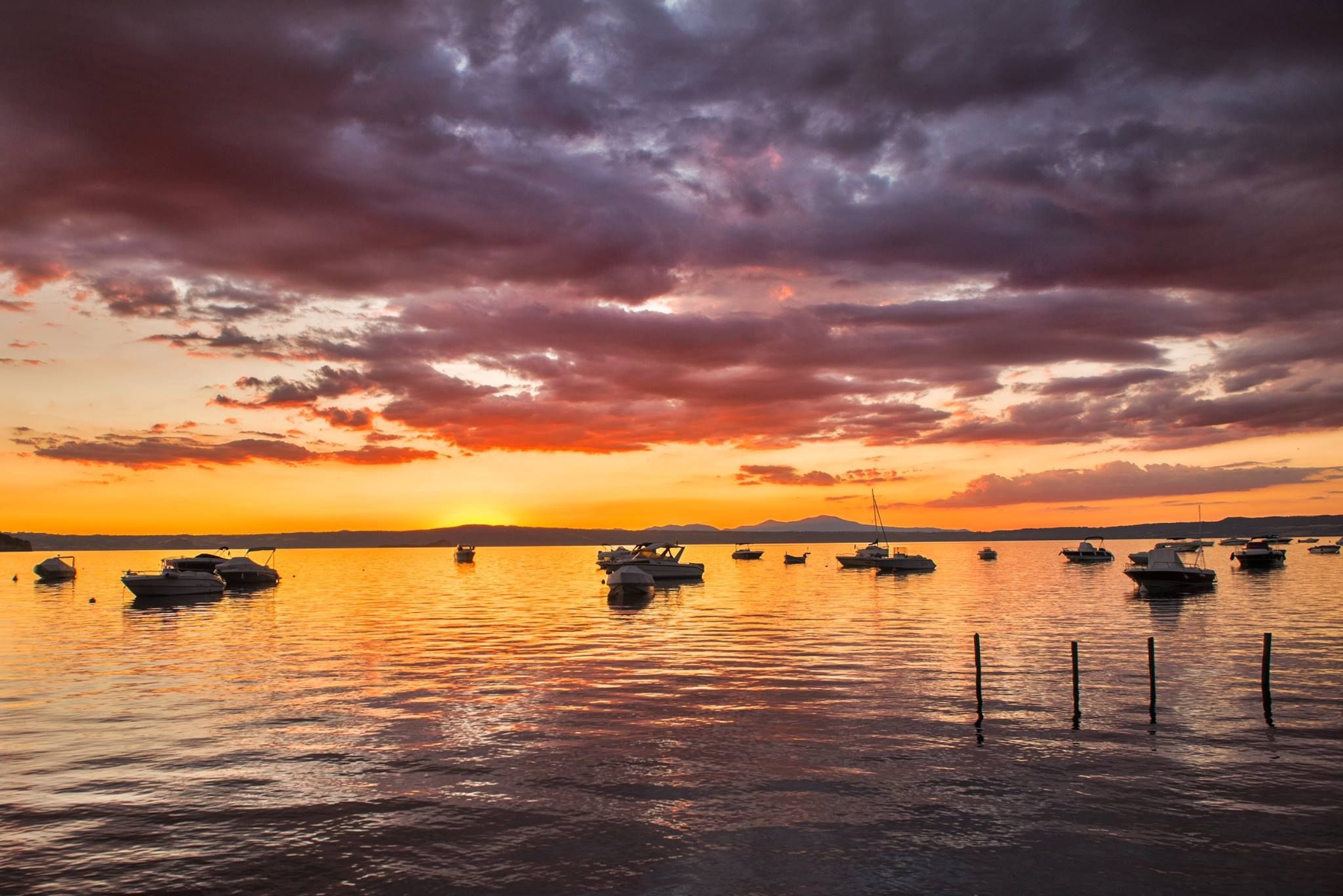 Lake Bolsena Sunset View (or Montefiascone Lakeside), Italy