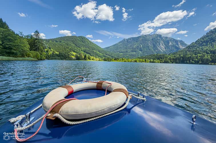 Exploring Lake Lunz by Boat