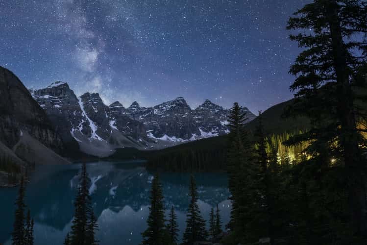 Milky Way over Moraine Lake