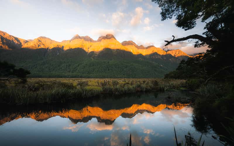 Mirror Lake walk on the road to Milford Sound