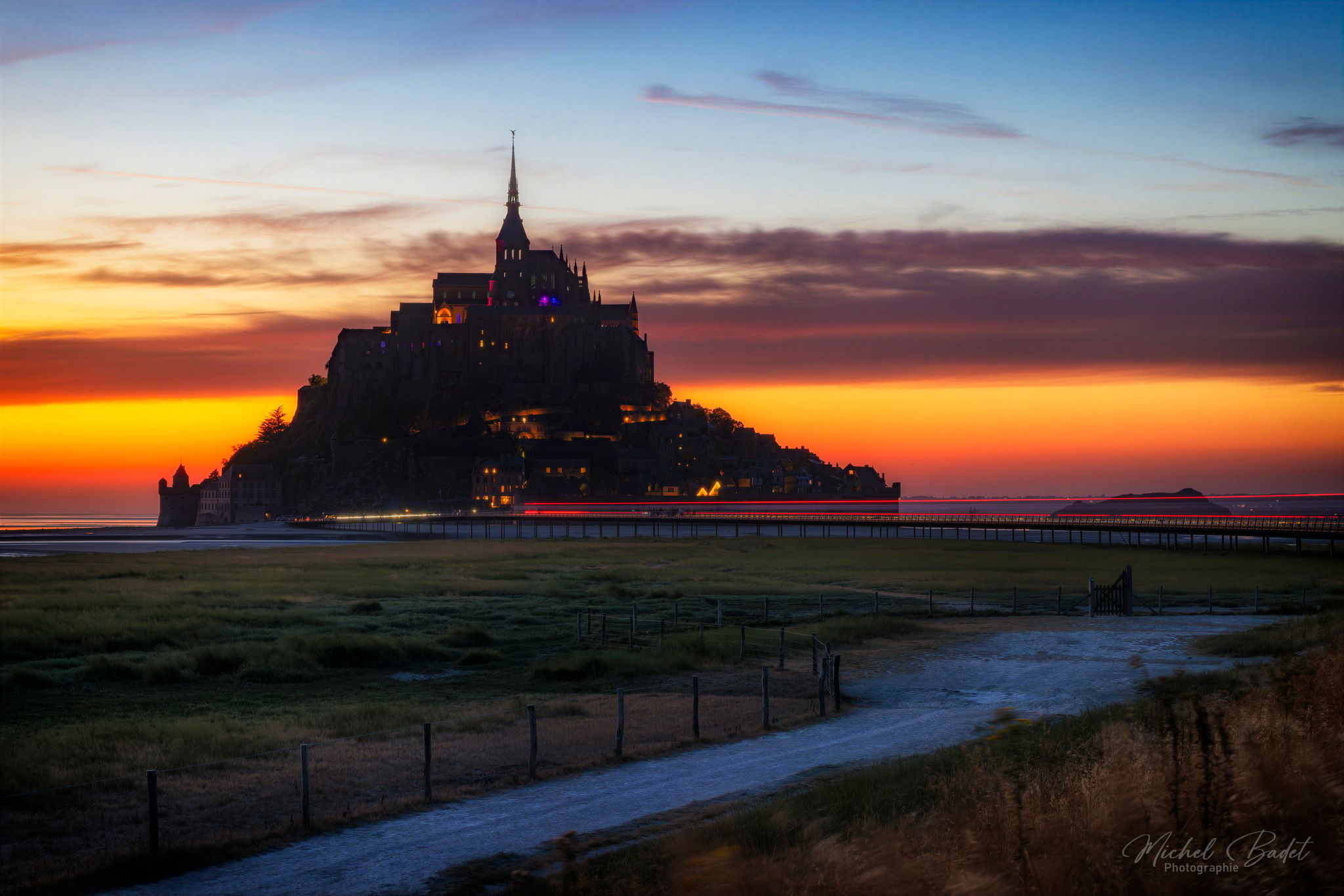 Mont Saint-Michel (Infrared), France
