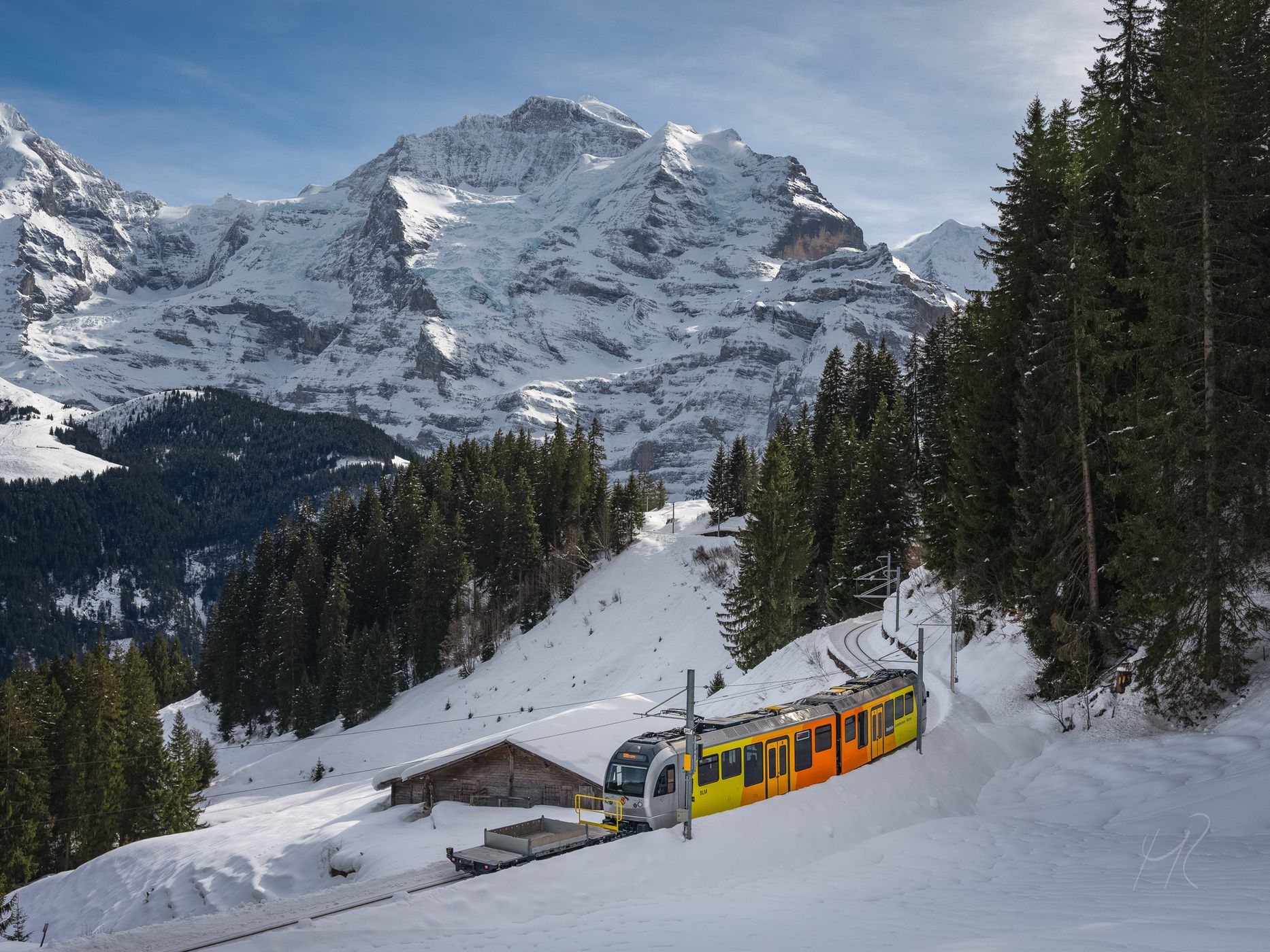 Mountain Railway to Mürren, Switzerland