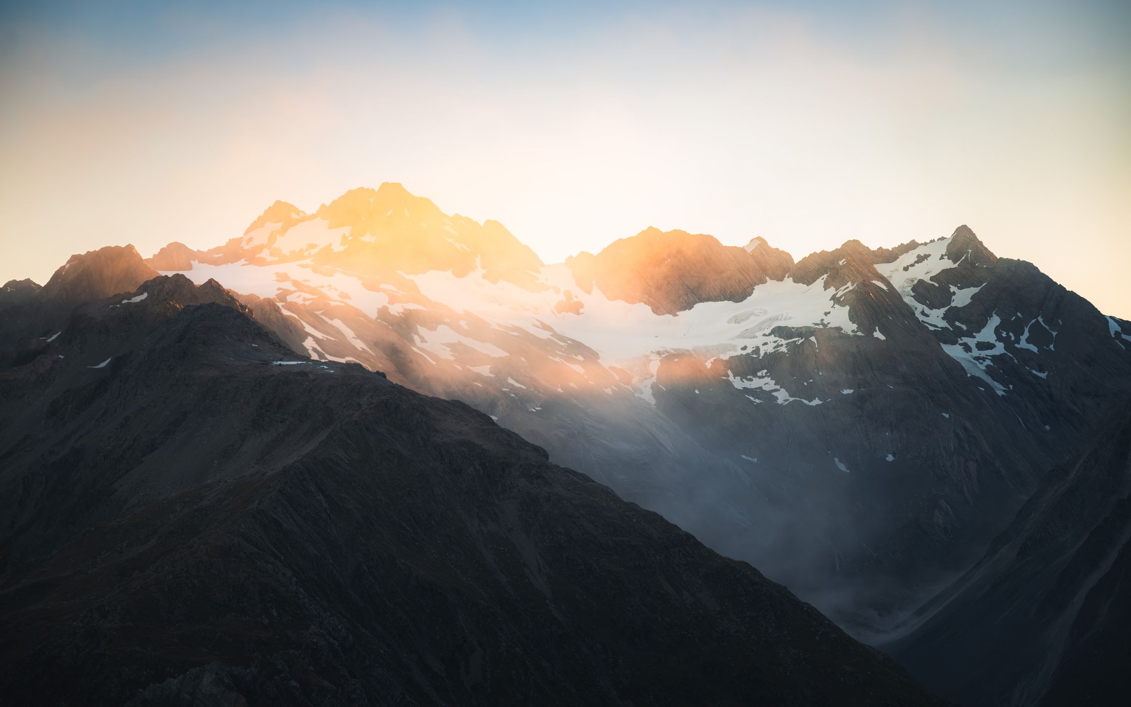 Mueller Hut from Sefton, New Zealand