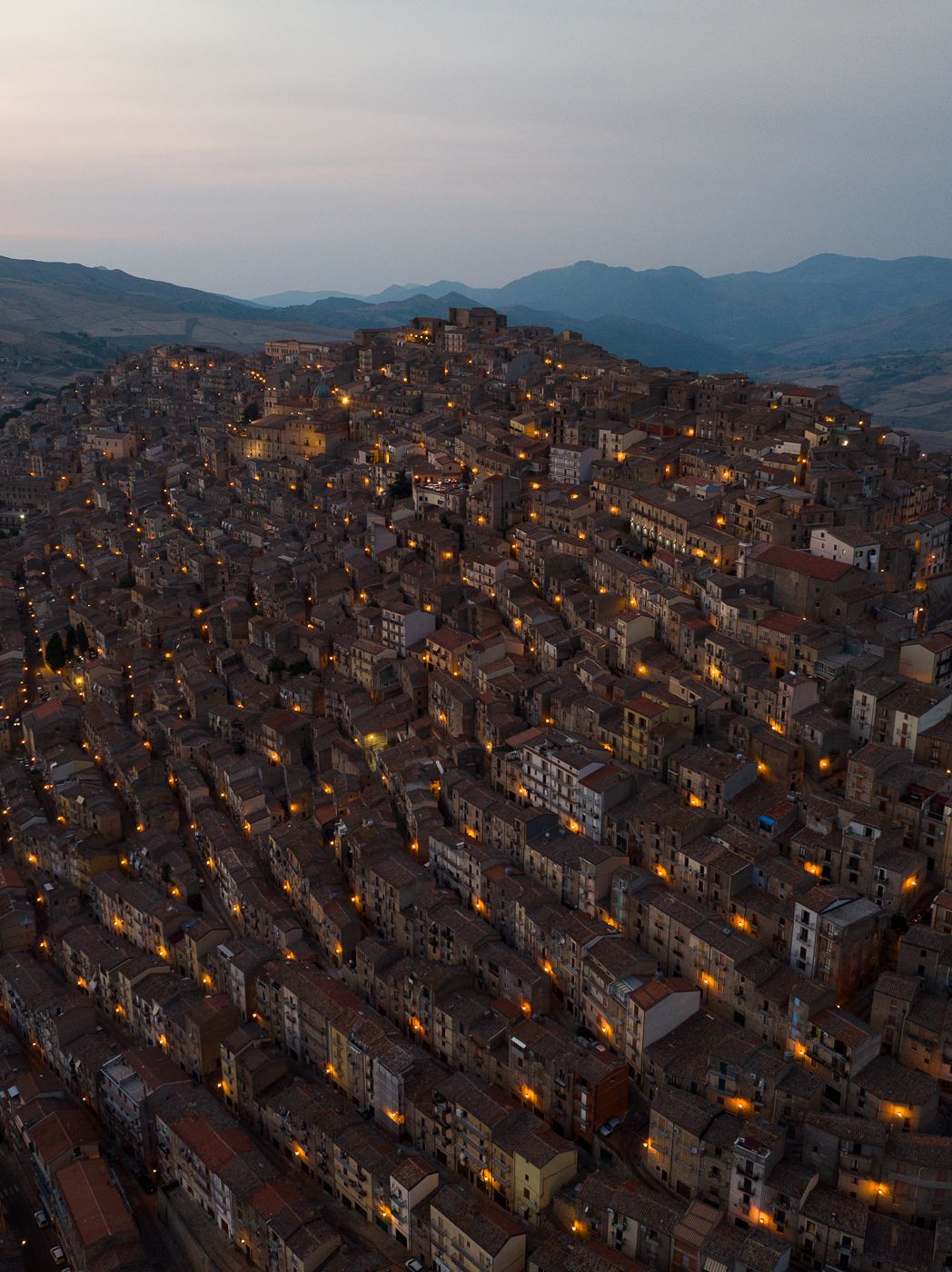 Roofs of Gangi, Italy