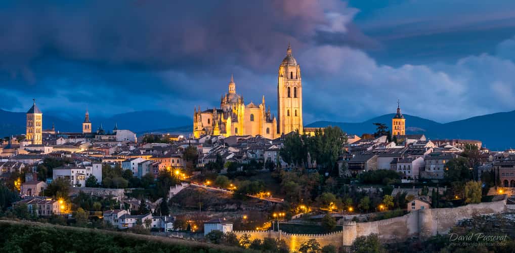 Segovia Cathedral at Twilight