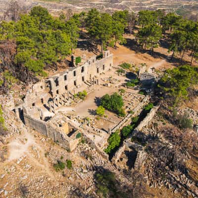 Seleukeia (Lyrbe) ruins (drone), Turkey (Türkiye)