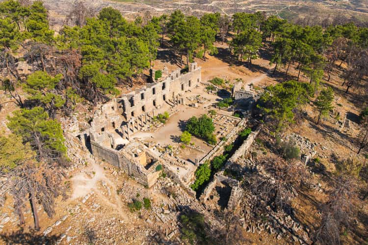 Seleukeia (Lyrbe) ruins (drone)
