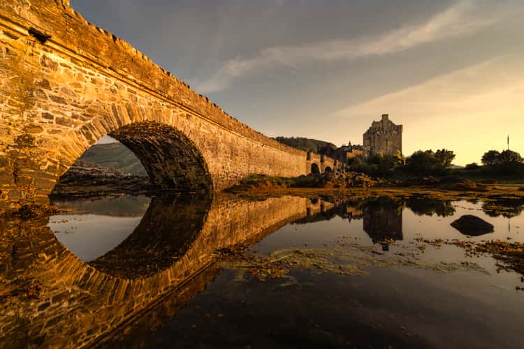 Side view II of Eilean Donan Castle, Scotland
