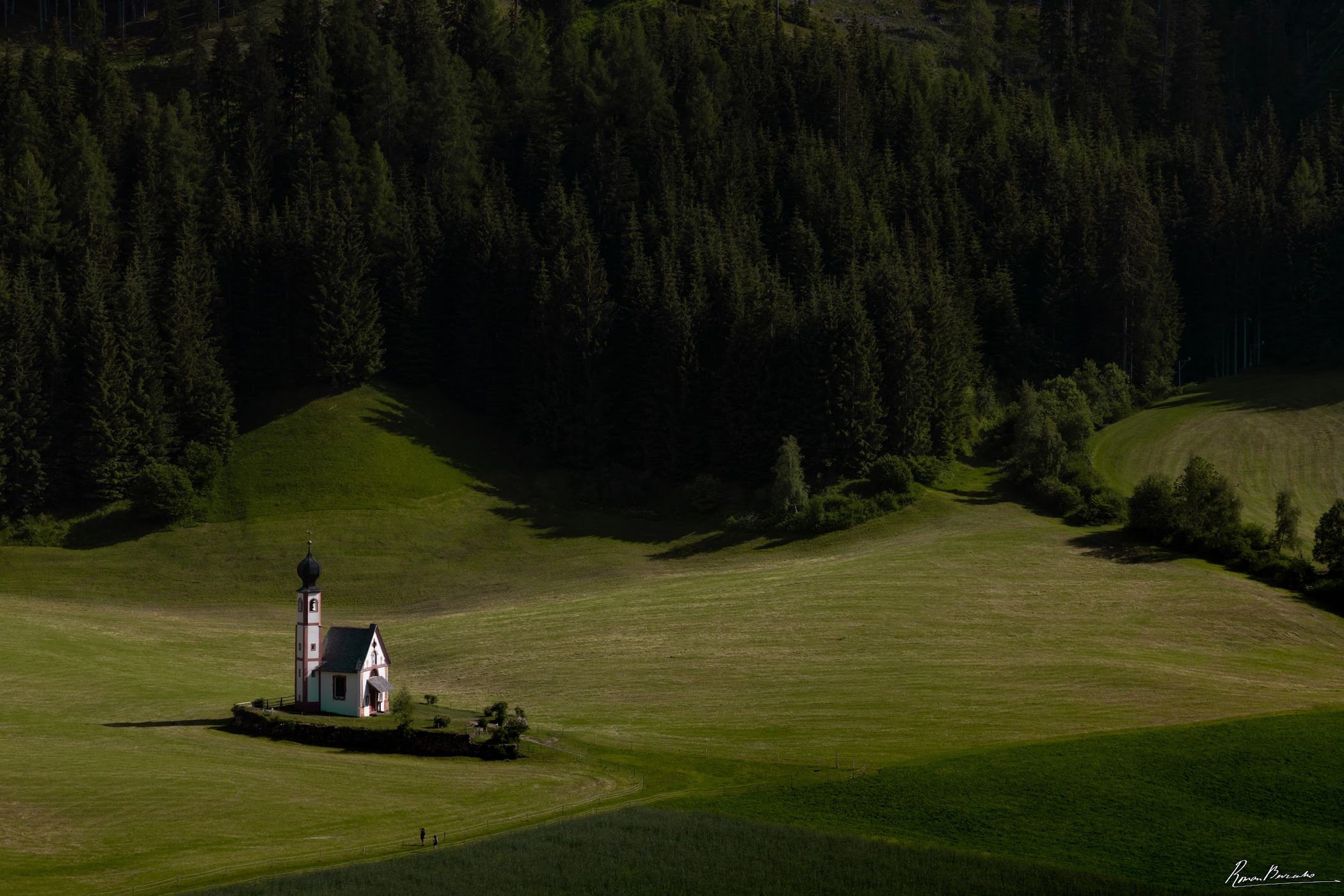Church of St. Johann in Ranui (upper view), Italy
