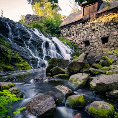 The old mill and waterfall at Röttle, Sweden