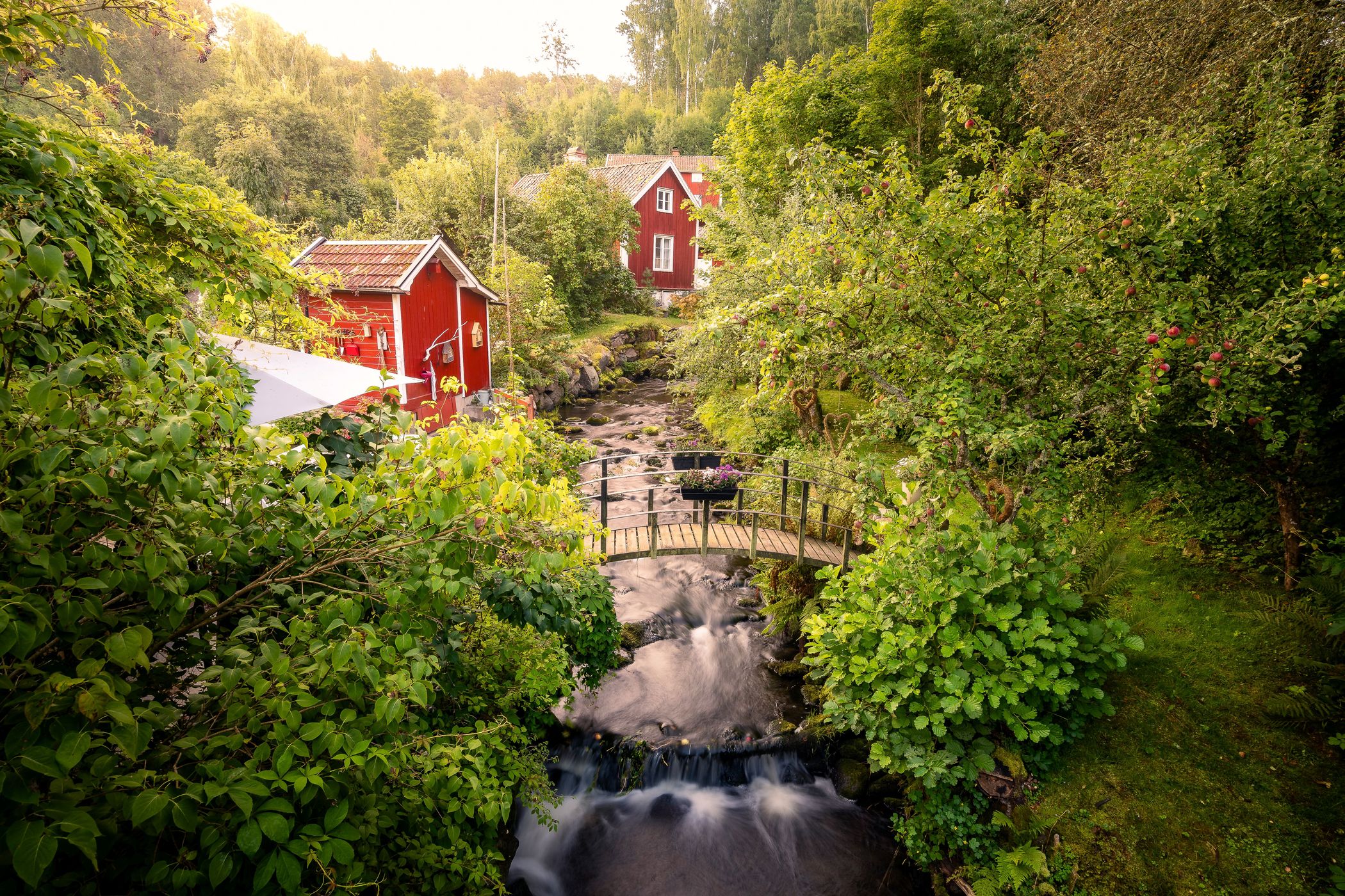 The old mill and waterfall at Röttle, Sweden