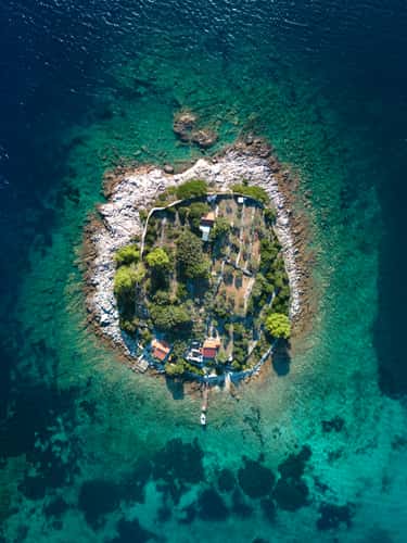 Tiny  private island with pristine coastline in Croatia