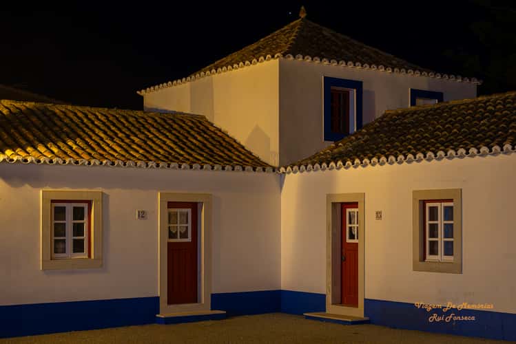 Traditional Alentejo Architecture at Night, Porto Covo