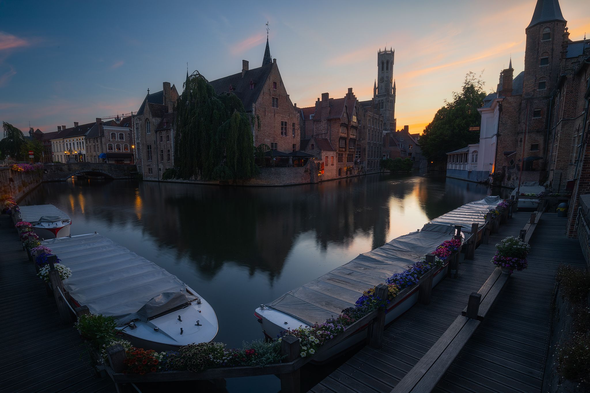 Typical view of Bruges, Belgium