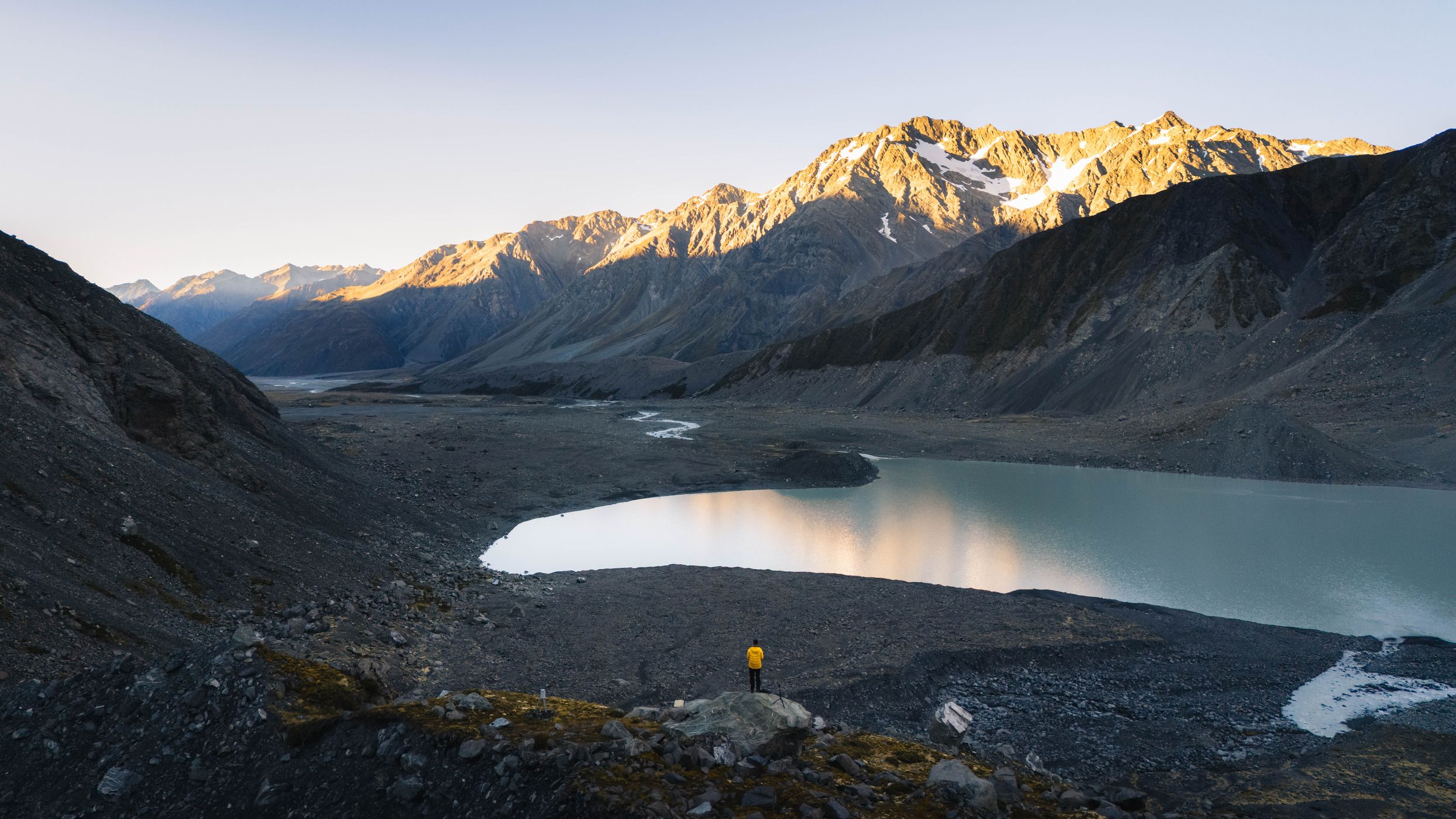 Unnamed Glacial Lake (Godley Hut), New Zealand