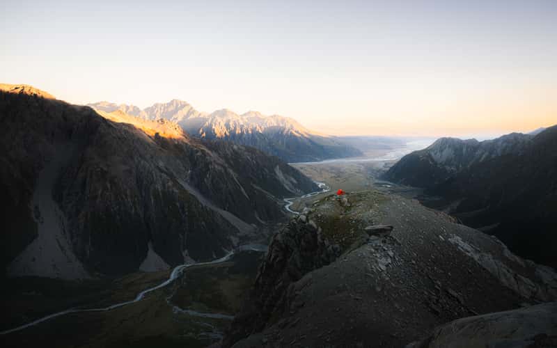 Valley view above Sefton Bivouac, Mount Cook National Park