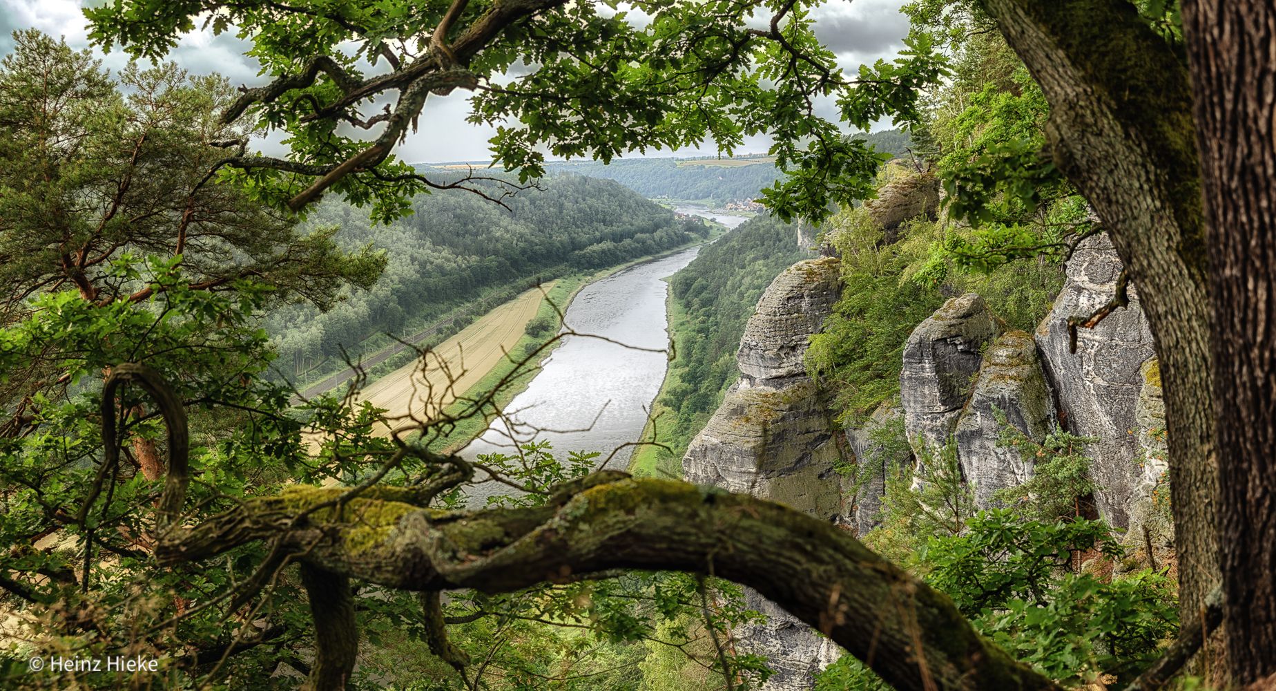 View of  Elbe River after sunrise, Germany