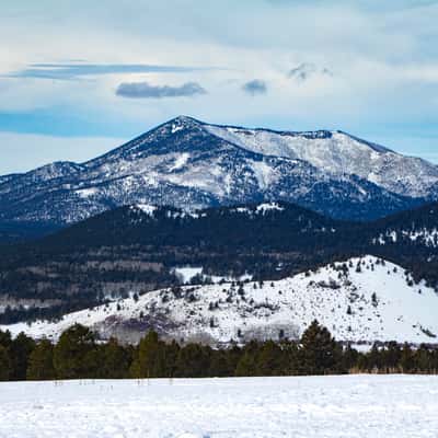 View or Kenrdrick Peak from Arizona Snowbowl, USA