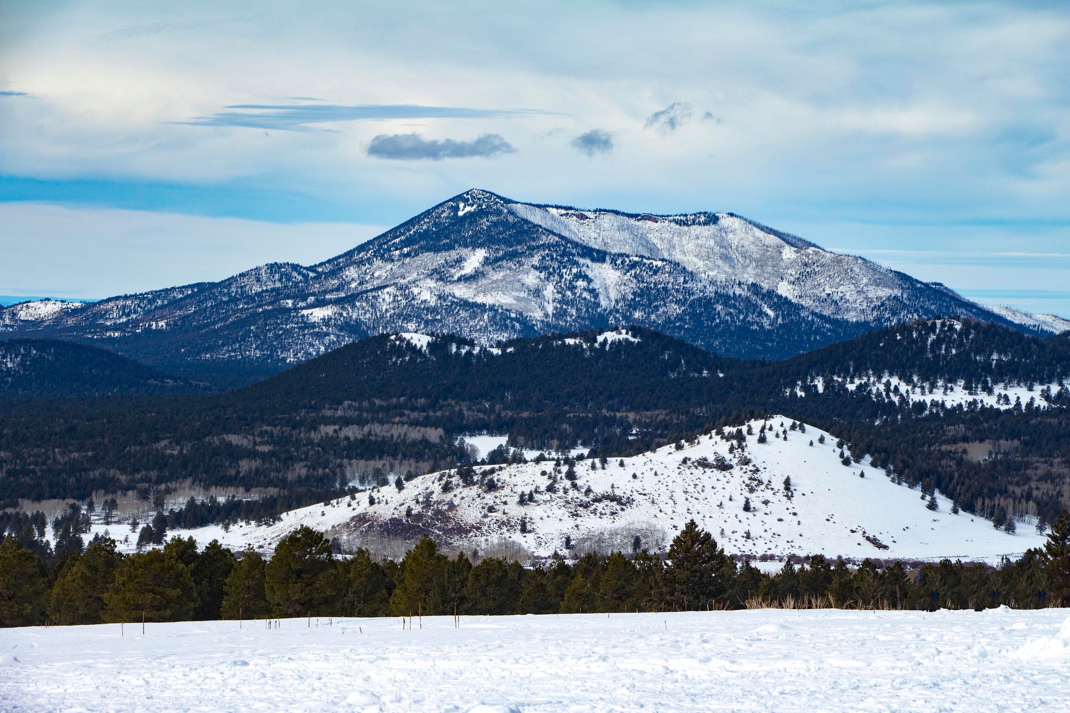 View or Kenrdrick Peak from Arizona Snowbowl, USA