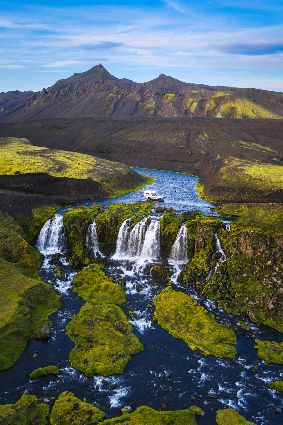 Blafjallafoss, Icelandic Highlands, Iceland