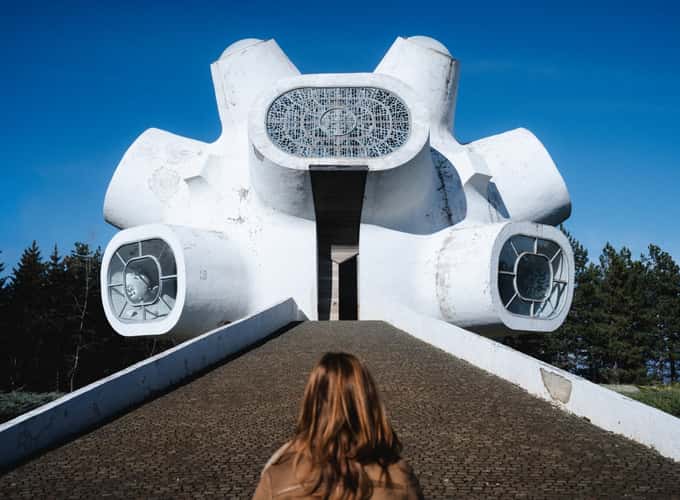 Brutalist monument in Krushevo - North Macedonia