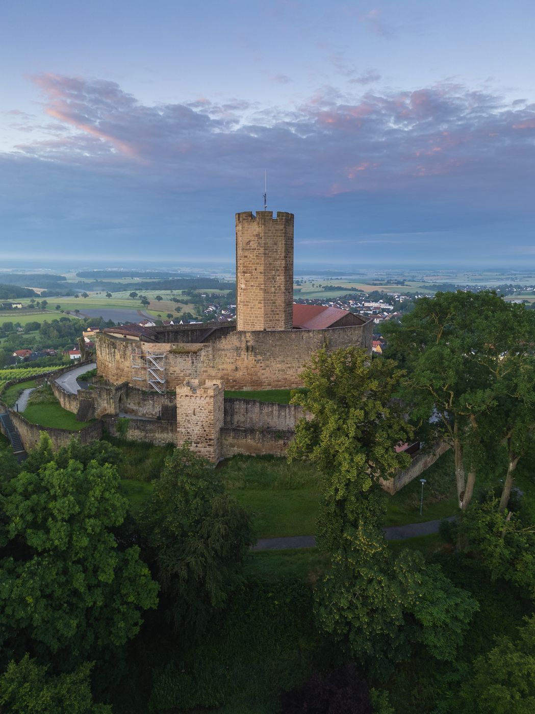 Burg Steinsberg with the drone, Germany